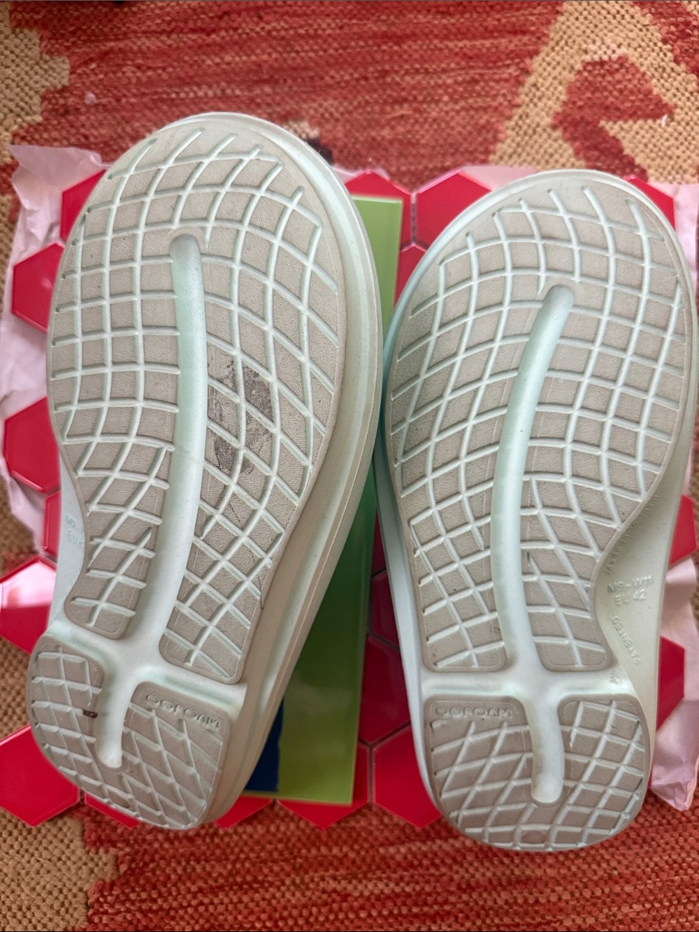 OOFOS OOahh Plus Slide Sandal - Mint / M9/W11/ EU 42 - Picture 6 of 6